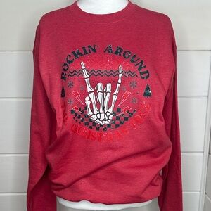Red Graphic Christmas Sweater